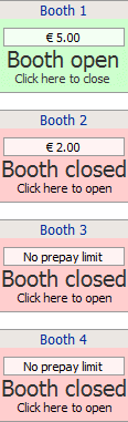 Booths closed